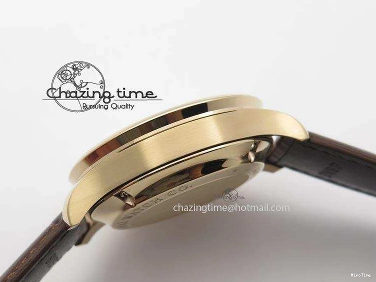 MIROTIME 0414 Portuguese IW371415 ZF 1:1 Best Edition RG Black dial On Brown Leather Strap A Modern 7286